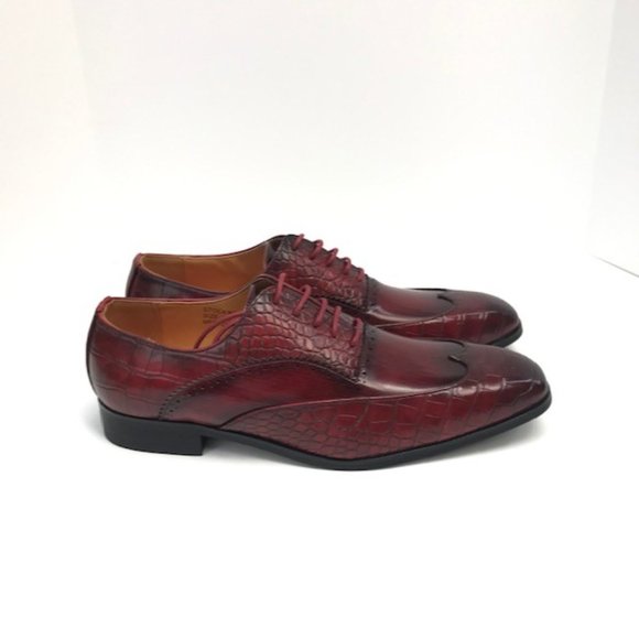 Antonio Cerrelli Men\'s Red Wingtip Oxford Shoes Size 8.5